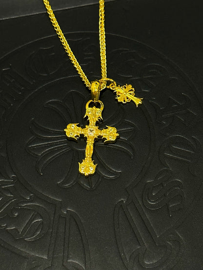 Chrome Hearts Sterling Silver Cross Necklace