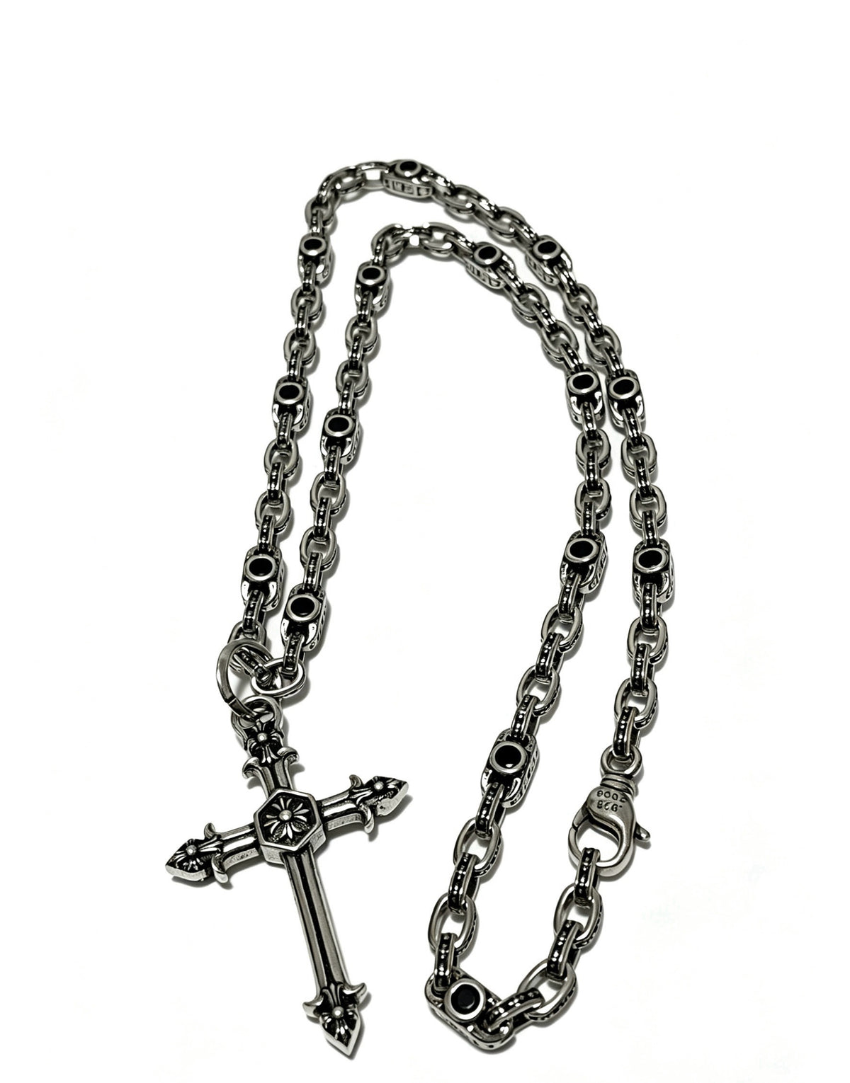 Chrome Hearts Sterling Silver Cross Necklace