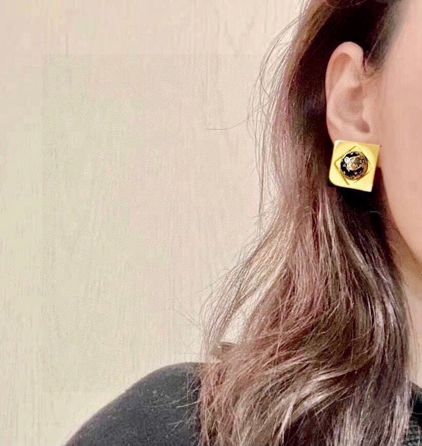 Celine Gold Orb Earrings