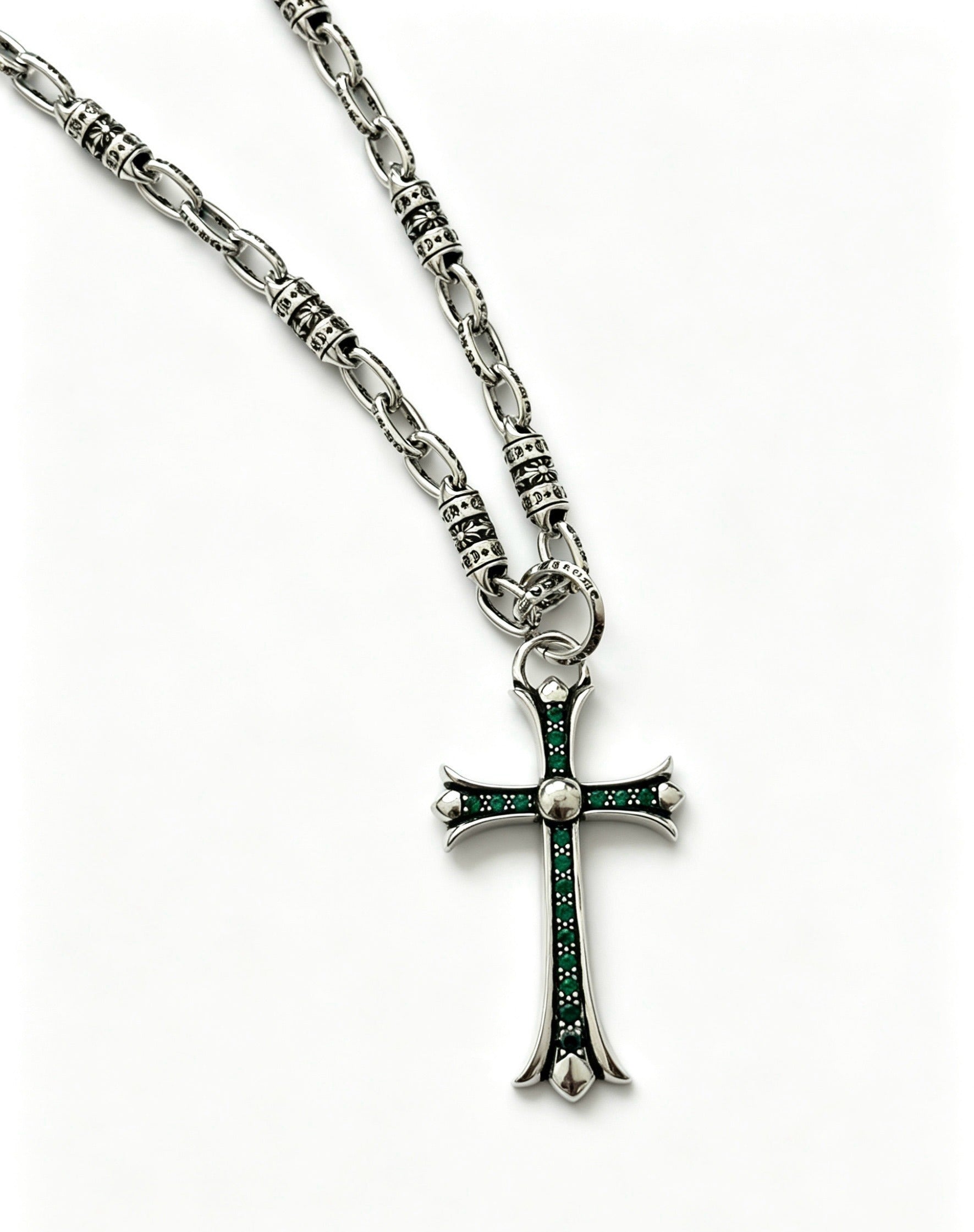 Chrome Hearts Sterling Silver Cross Necklace