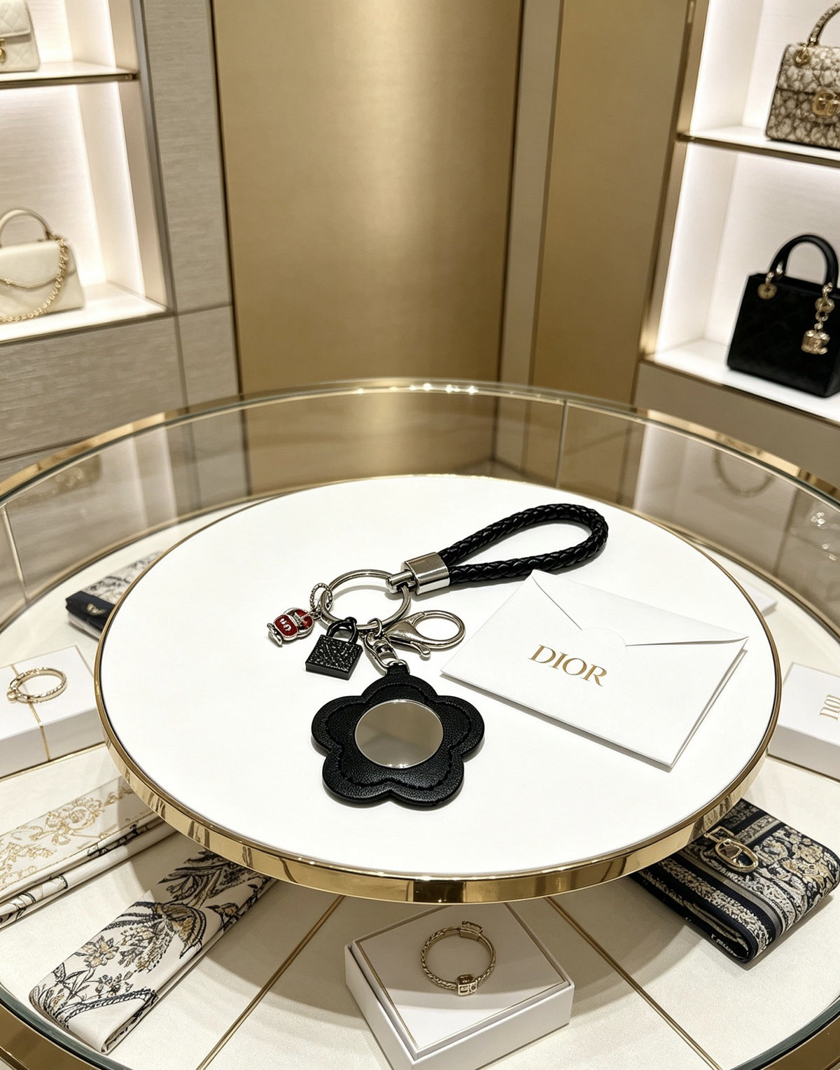Dior Vintage-Finish Keychain