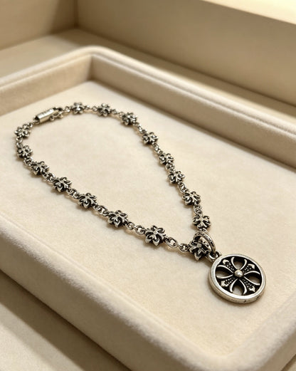 Chrome Hearts Sterling Silver Cross Bracelet
