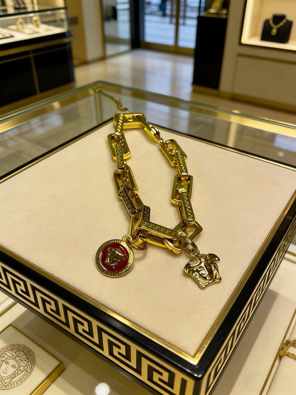 Versace Sterling Silver Chain Bracelet