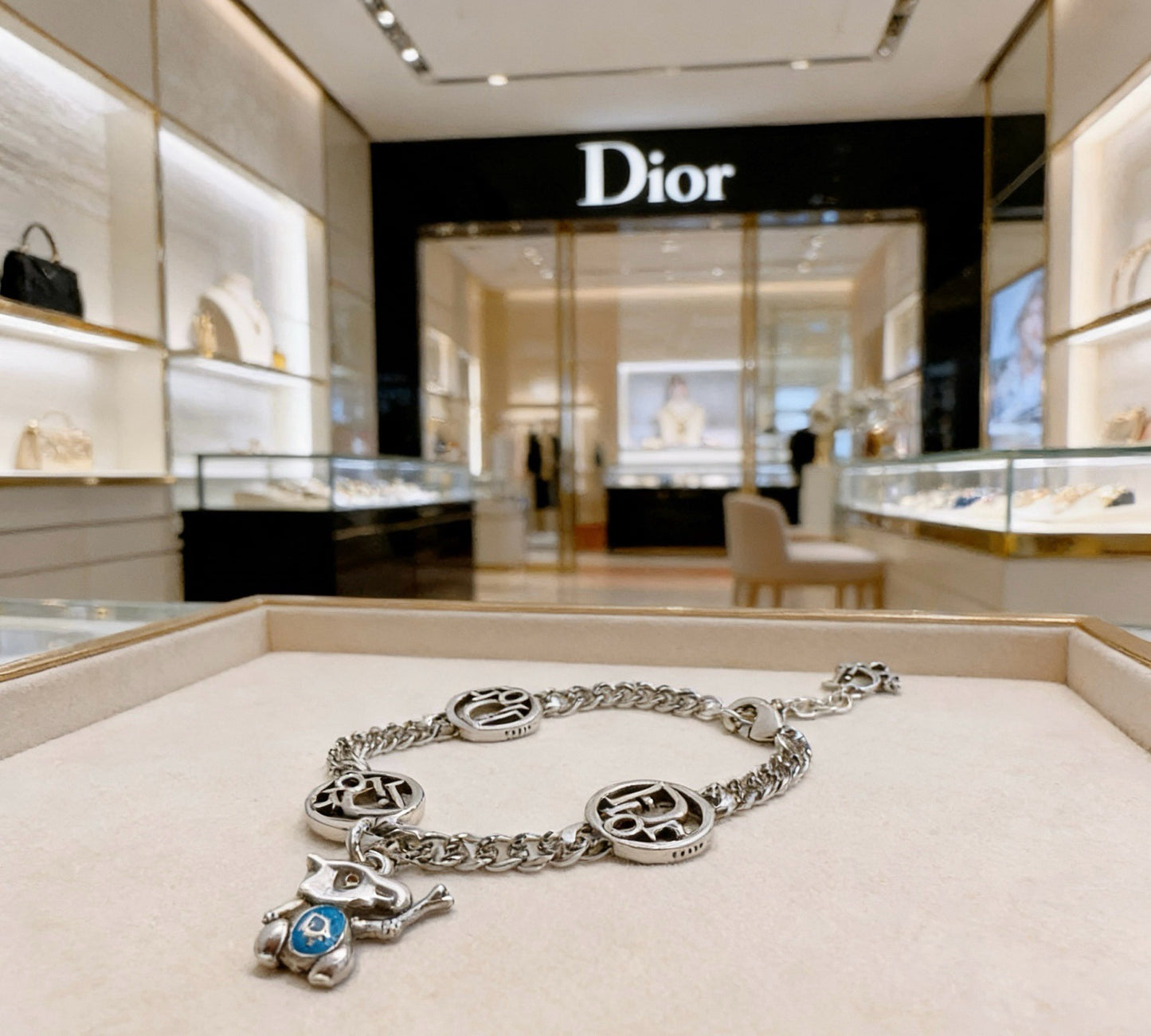 Dior Sterling Silver Chain Bracelet