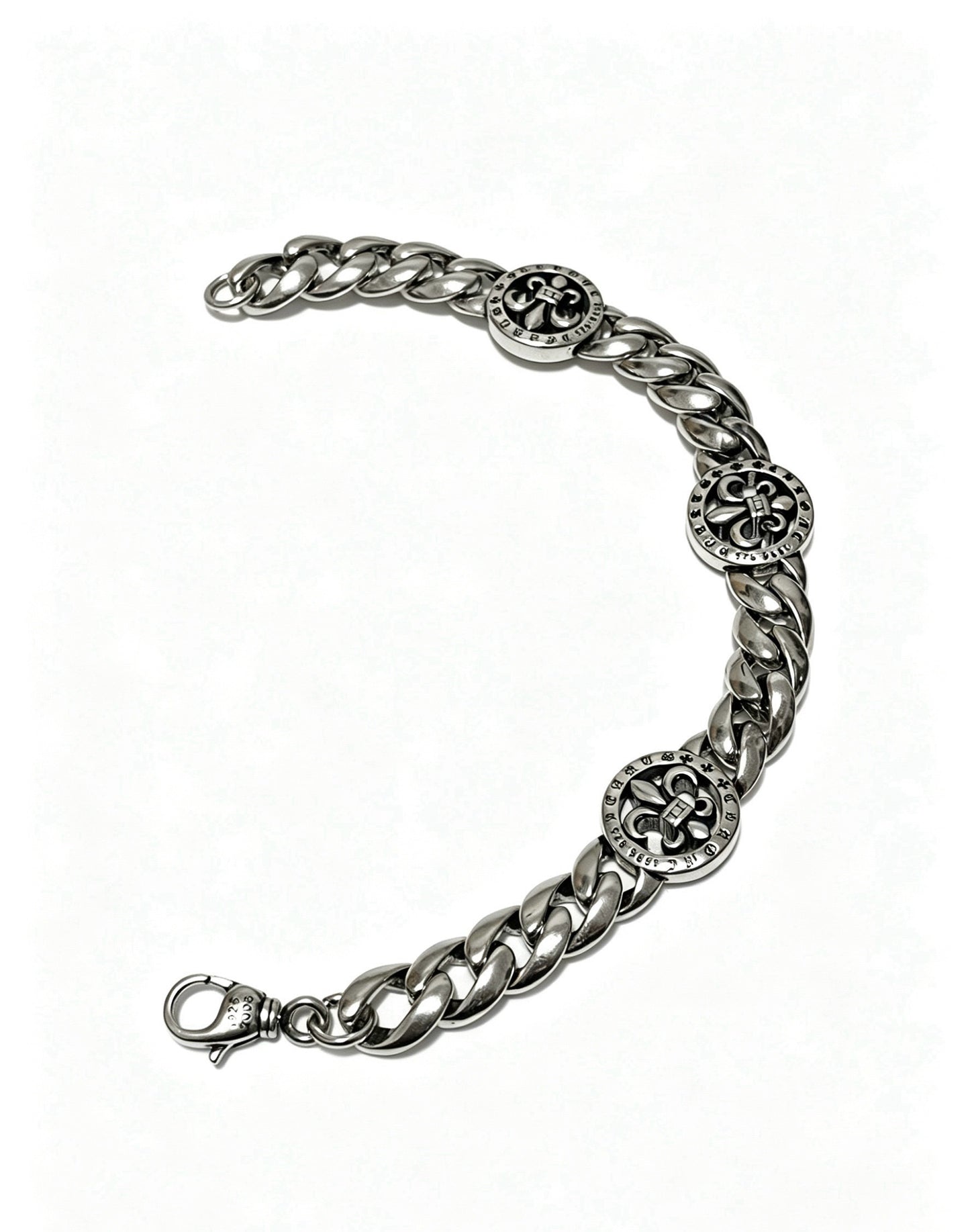 Chrome Hearts Sterling Silver Cross Bracelet