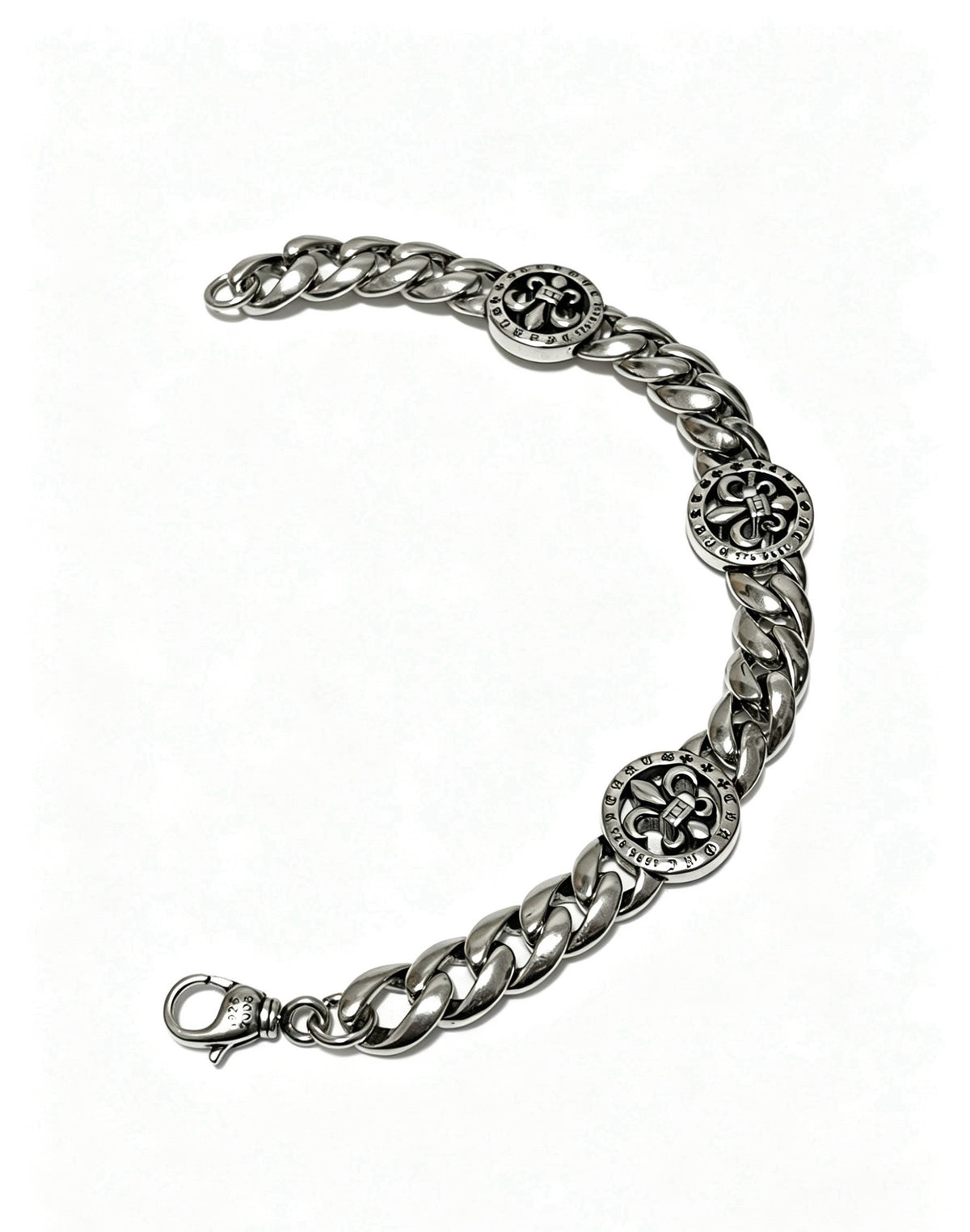 Chrome Hearts Sterling Silver Cross Bracelet
