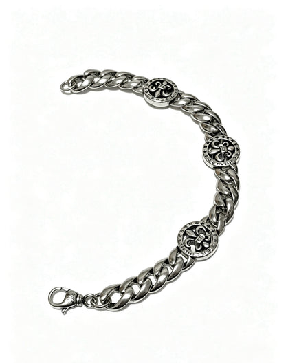 Chrome Hearts Sterling Silver Cross Bracelet