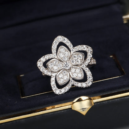 Graff Sterling Silver Floral Ring
