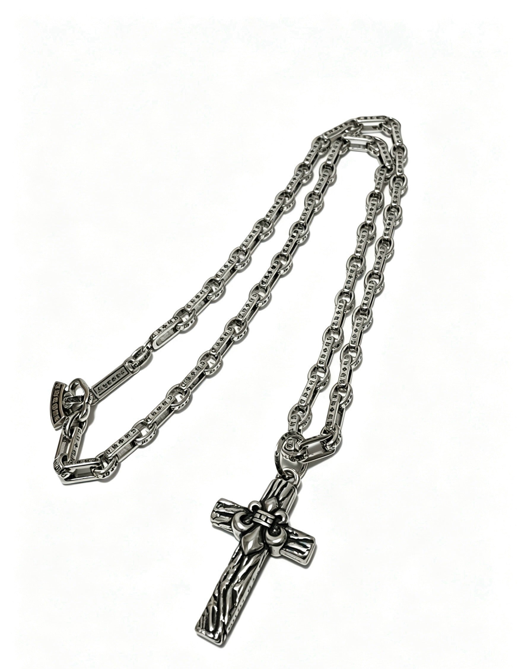 Chrome Hearts Sterling Silver Cross Necklace