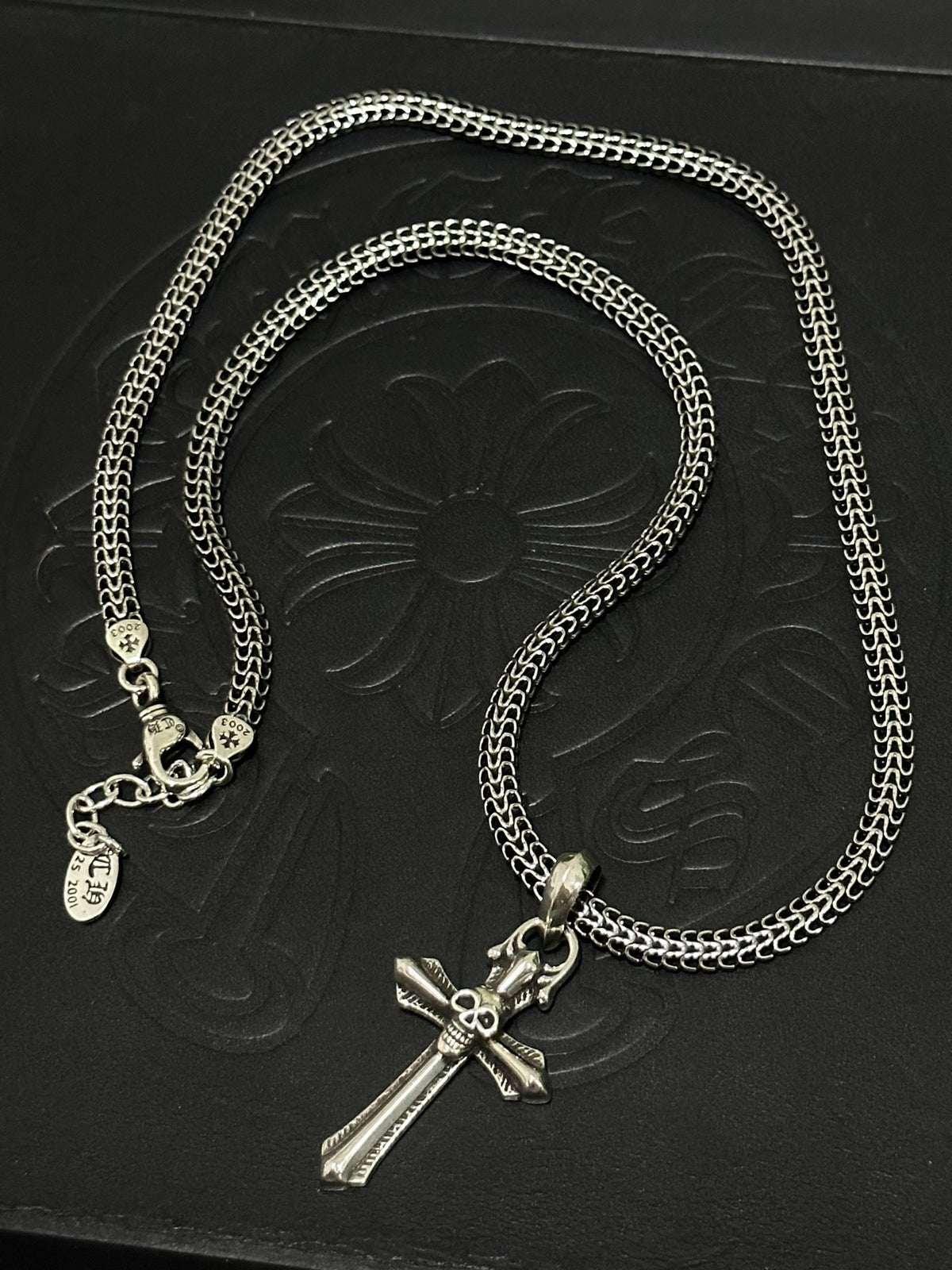 Chrome Hearts Sterling Silver Cross Necklace