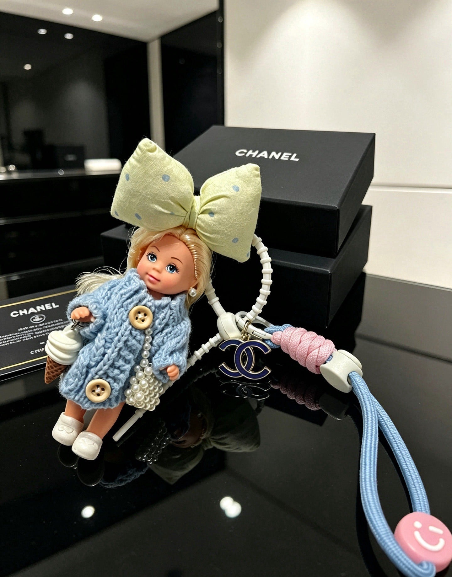 Chanel Vintage-Finish Keychain