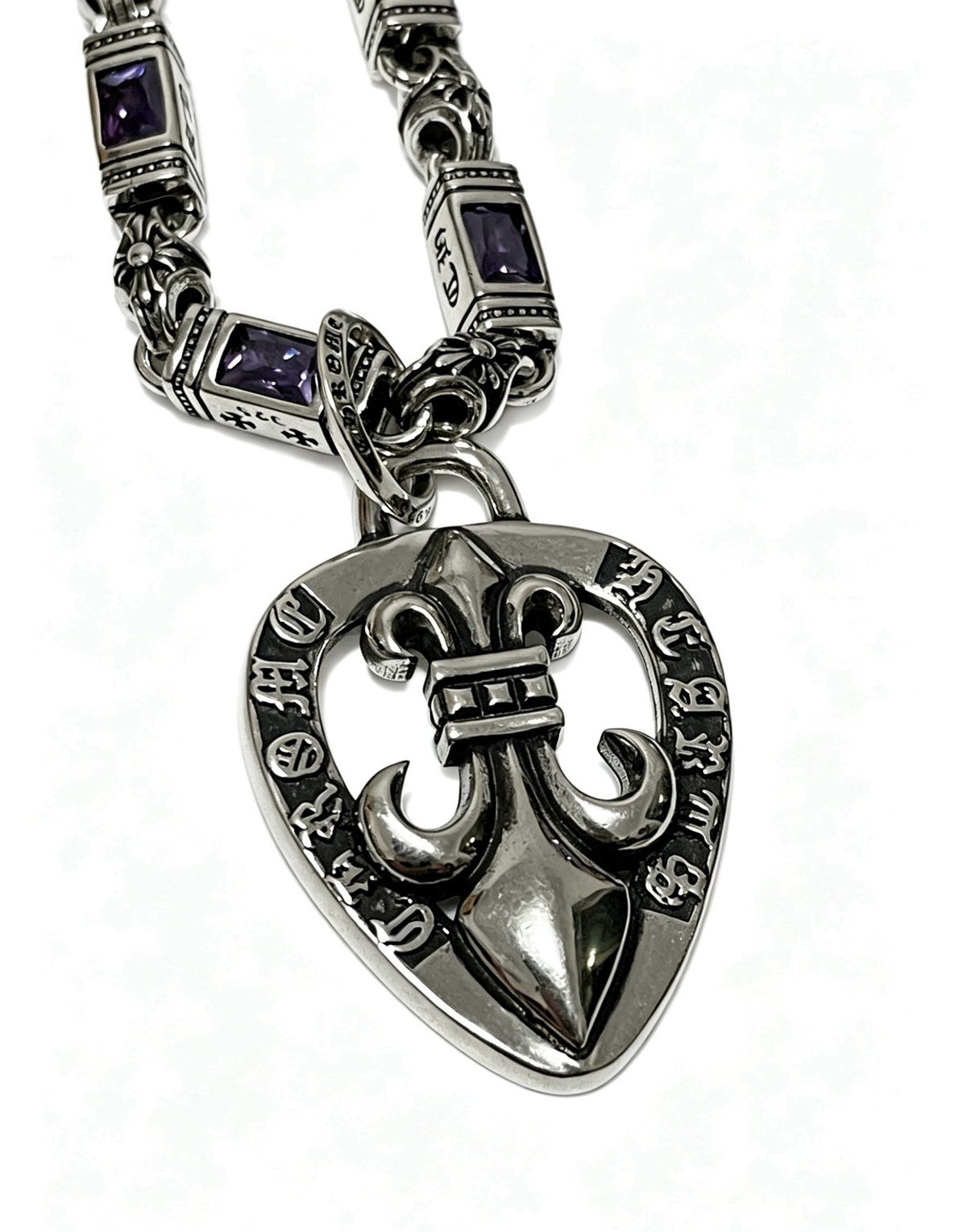 Chrome Hearts Sterling Silver Cross Necklace