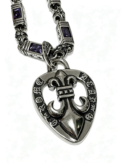 Chrome Hearts Sterling Silver Cross Necklace