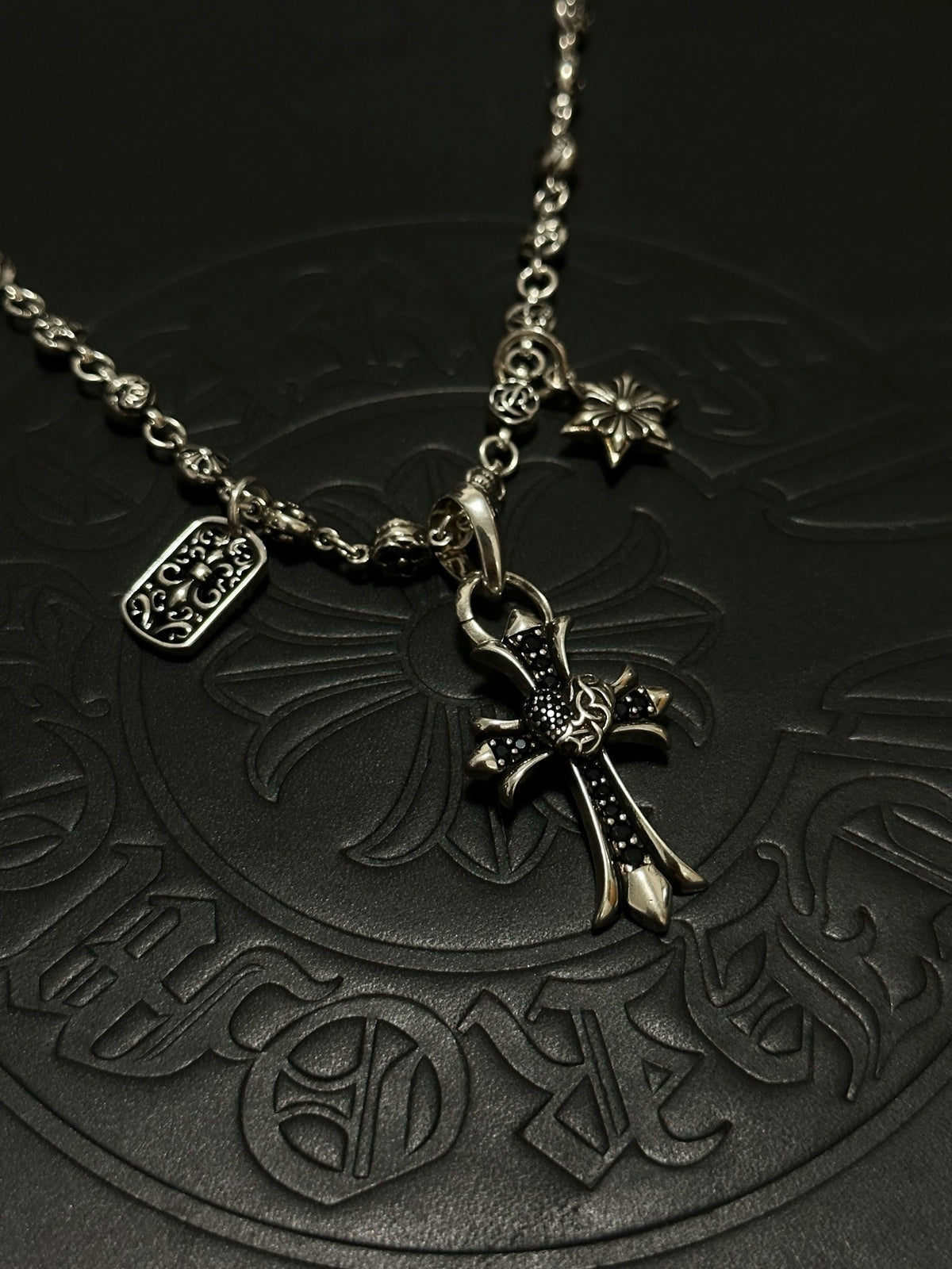 Chrome Hearts Sterling Silver Cross Necklace