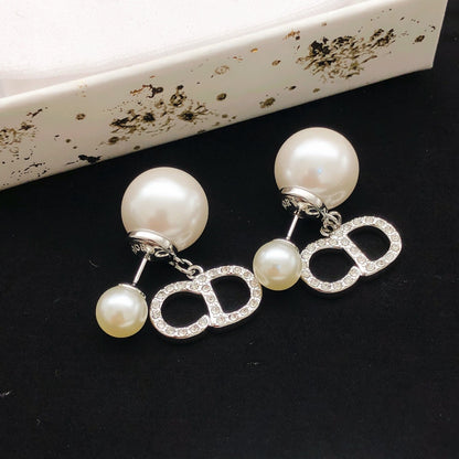 Dior Silver Brass Earrings