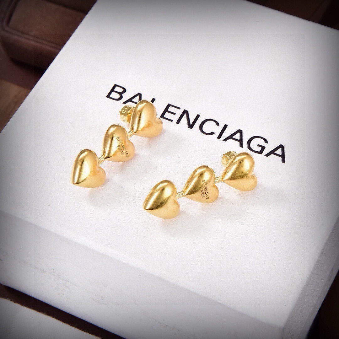 Balenciaga Gold Brass Earrings