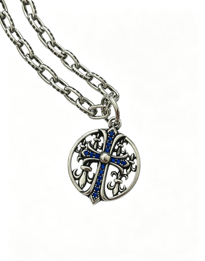 Chrome Hearts Sterling Silver Cross Necklace