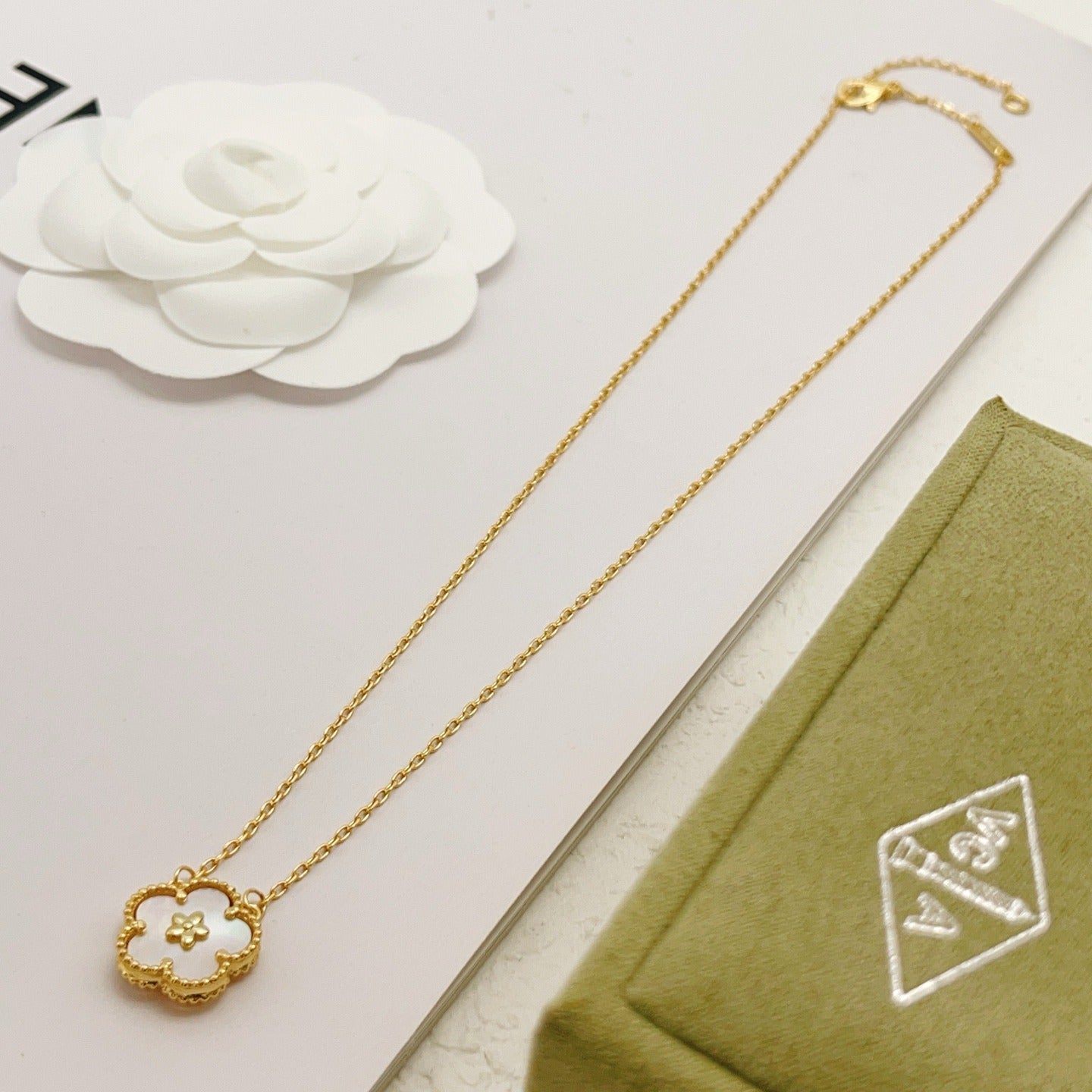 Van Cleef & Arpels Gold Brass Necklace