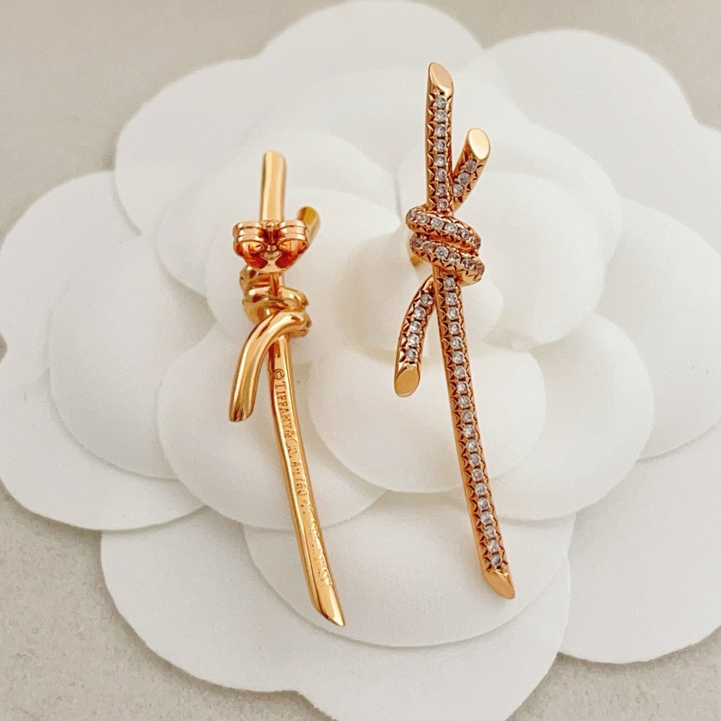 Tiffany & Co. Brass Pave Earrings