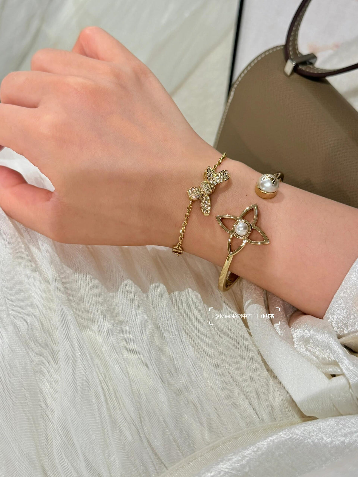 Dior Brass Bow Bracelet