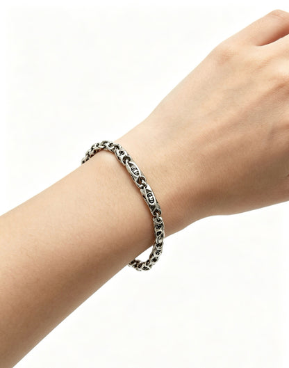 Chrome Hearts Sterling Silver Cross Bracelet