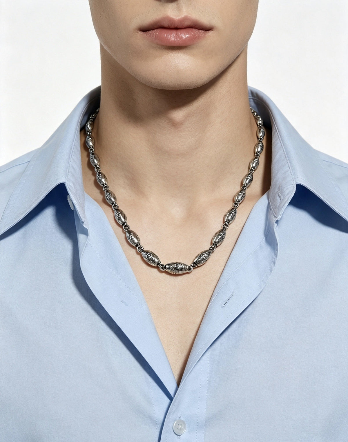 Dior Sterling Silver Chain Necklace