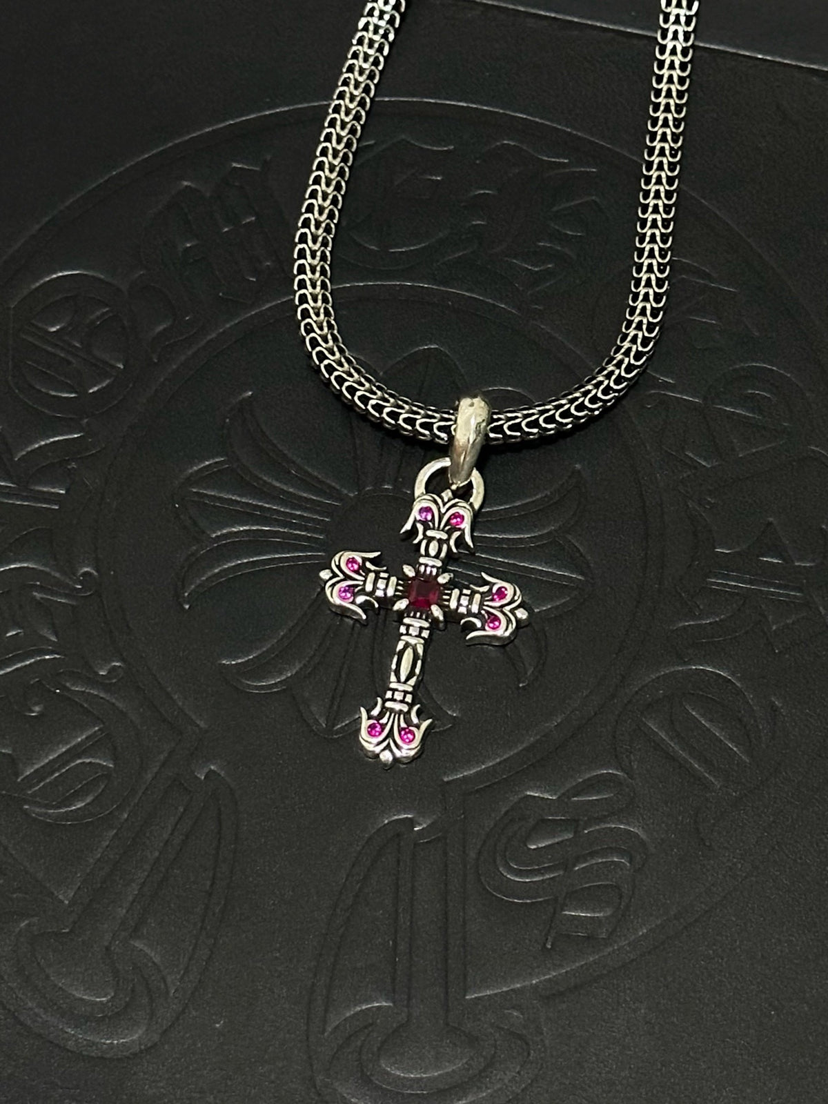 Chrome Hearts Sterling Silver Cross Necklace