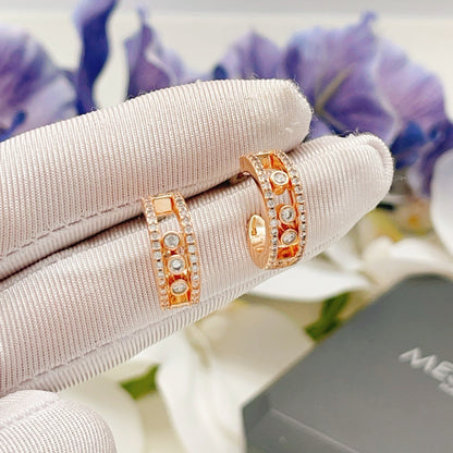 Messika Brass Round Earrings