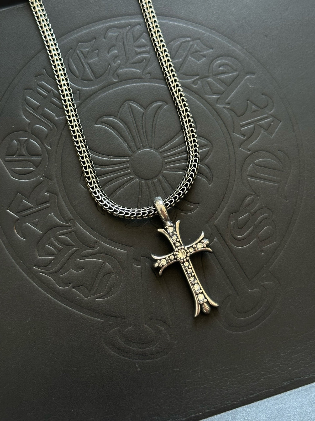 Chrome Hearts Sterling Silver Cross Necklace
