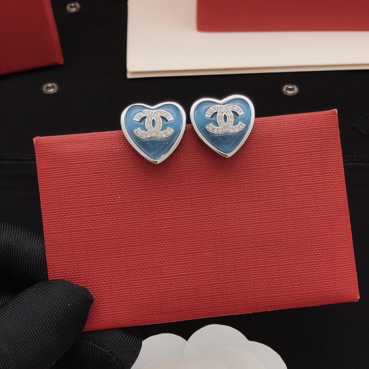 Chanel Brass Heart Earrings