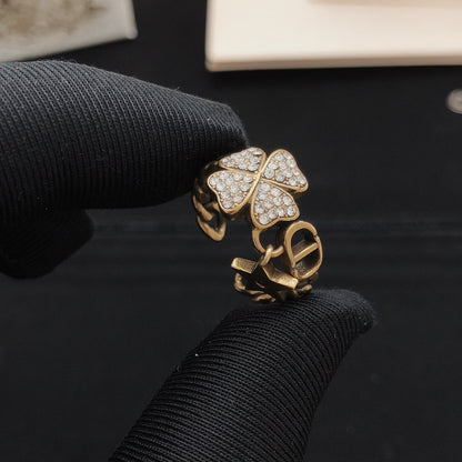 Dior Brass Clover Ring