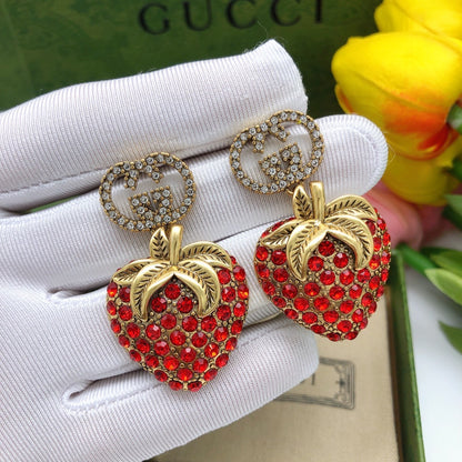 Gucci Red Vintage-Finish Earrings