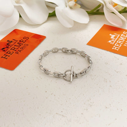 Hermes Silver Brass Bracelet