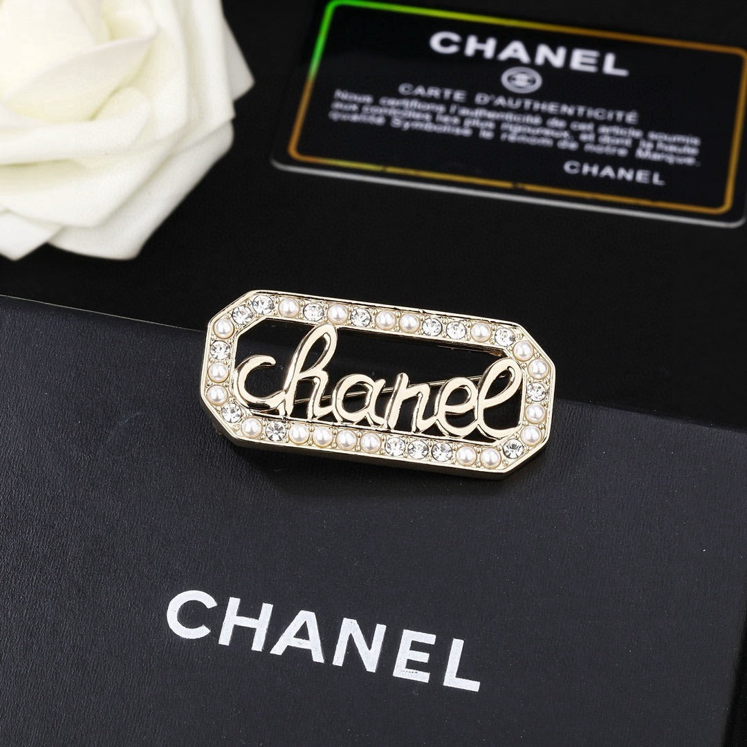 Chanel Logo Brooch