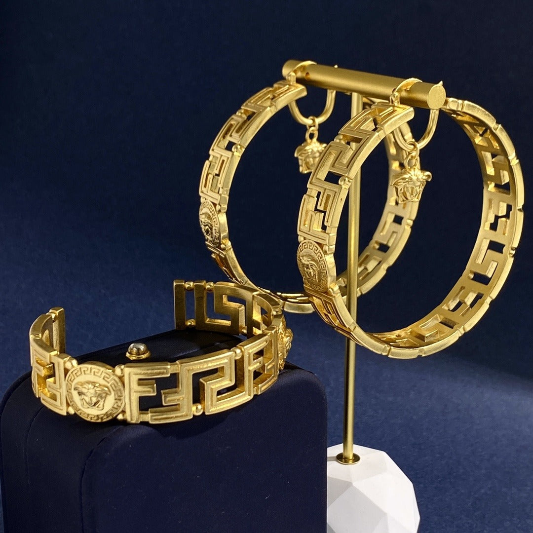 Fendi Brass Medusa Earrings