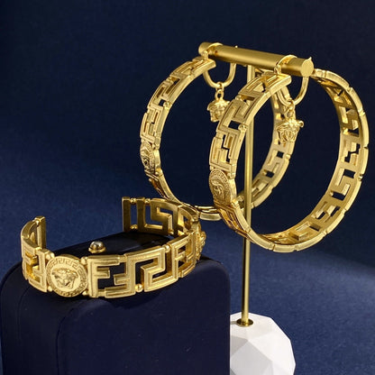 Fendi Brass Medusa Earrings