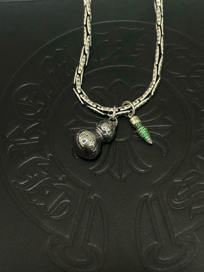 Chrome Hearts Sterling Silver Cross Necklace