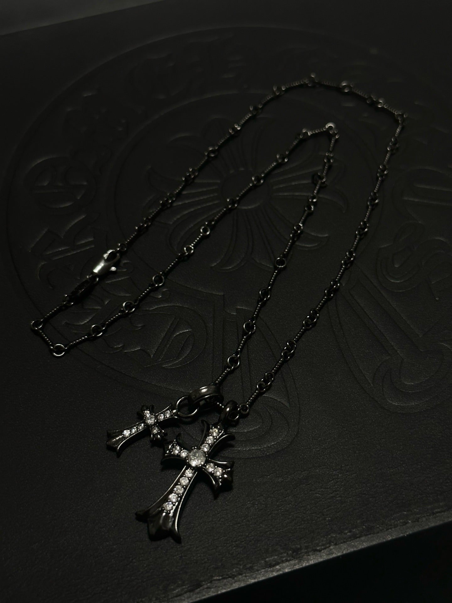 Chrome Hearts Sterling Silver Cross Necklace