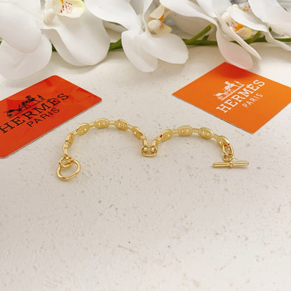 Hermes Gold Brass Bracelet