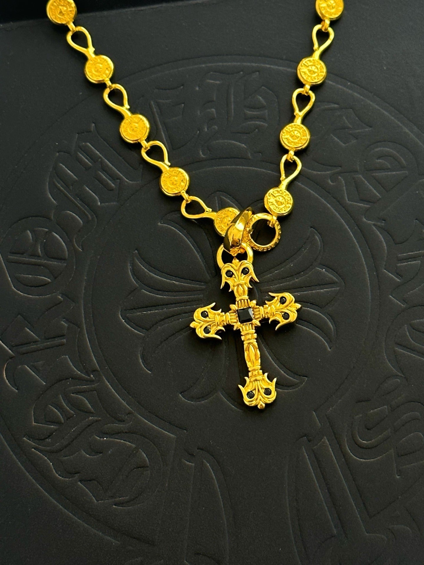 Chrome Hearts Sterling Silver Cross Necklace