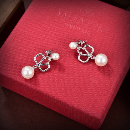 Valentino Gold Pearl Earrings