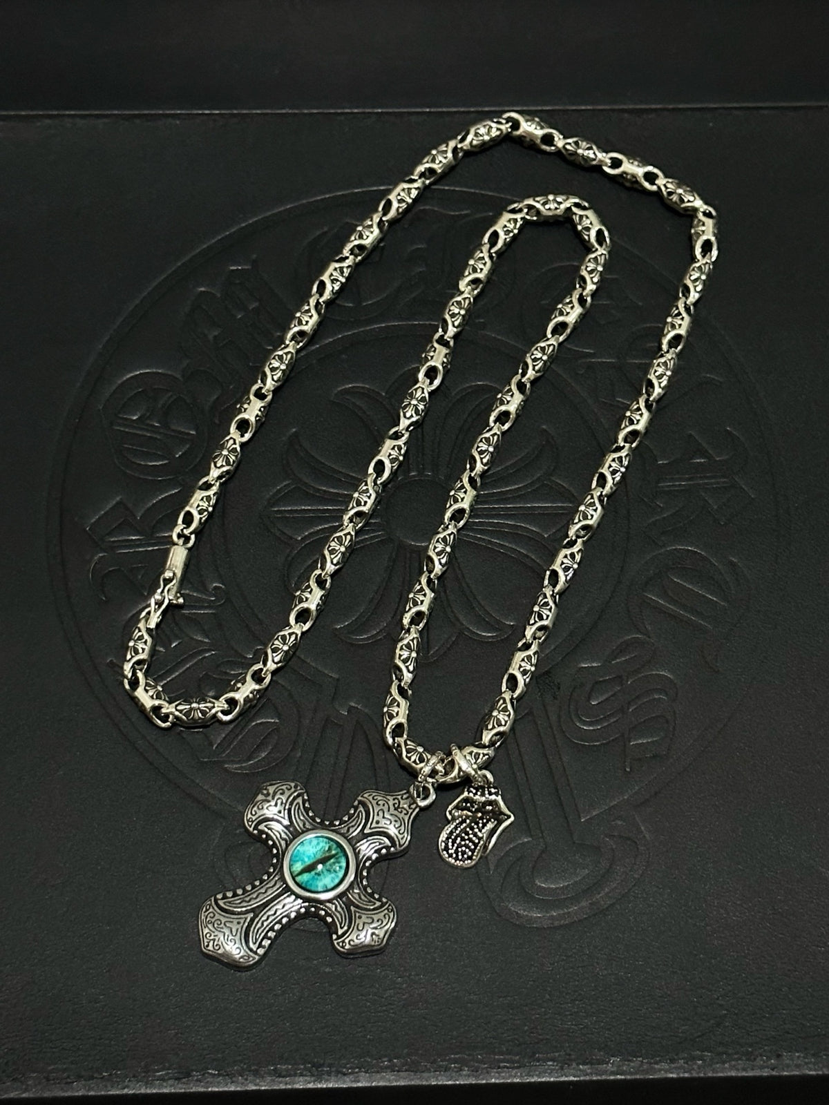 Chrome Hearts Sterling Silver Cross Necklace