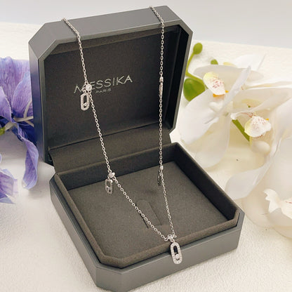 Messika Silver Brass Tassel Necklace