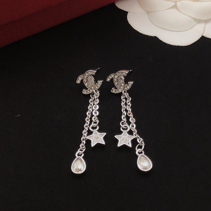 Chanel Brass Star Earrings