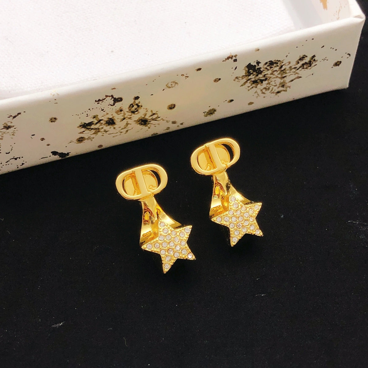 Dior Brass Star Earrings