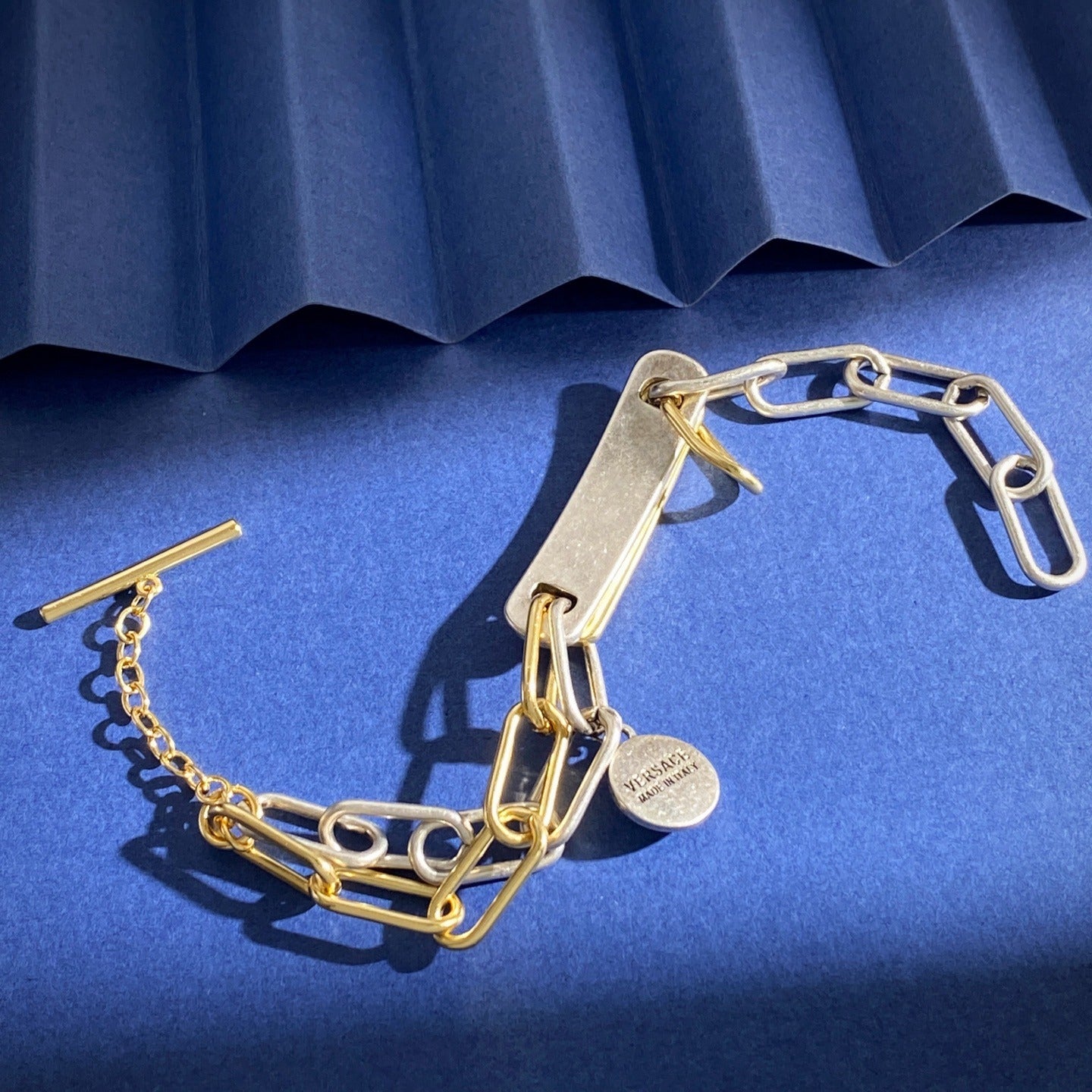 Versace Brass Colorblock Bracelet