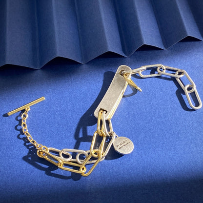 Versace Brass Colorblock Bracelet
