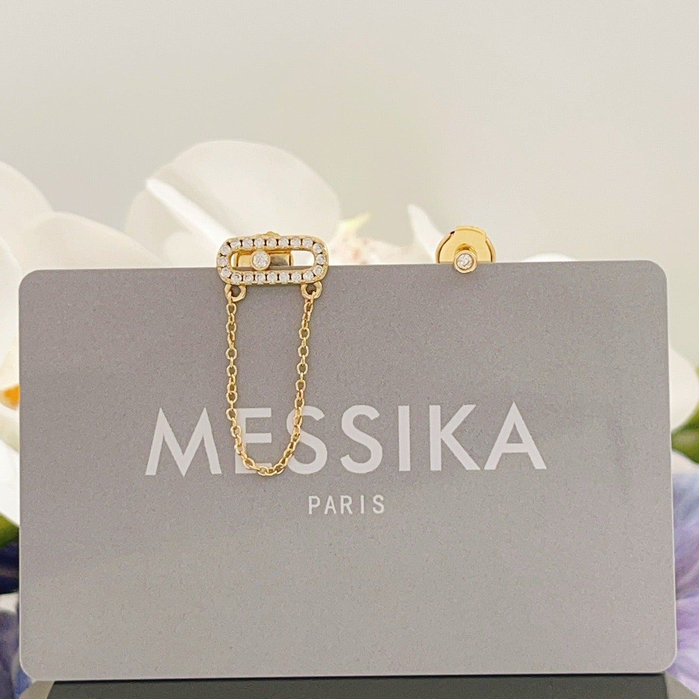 Messika Gold Brass Tassel Earrings