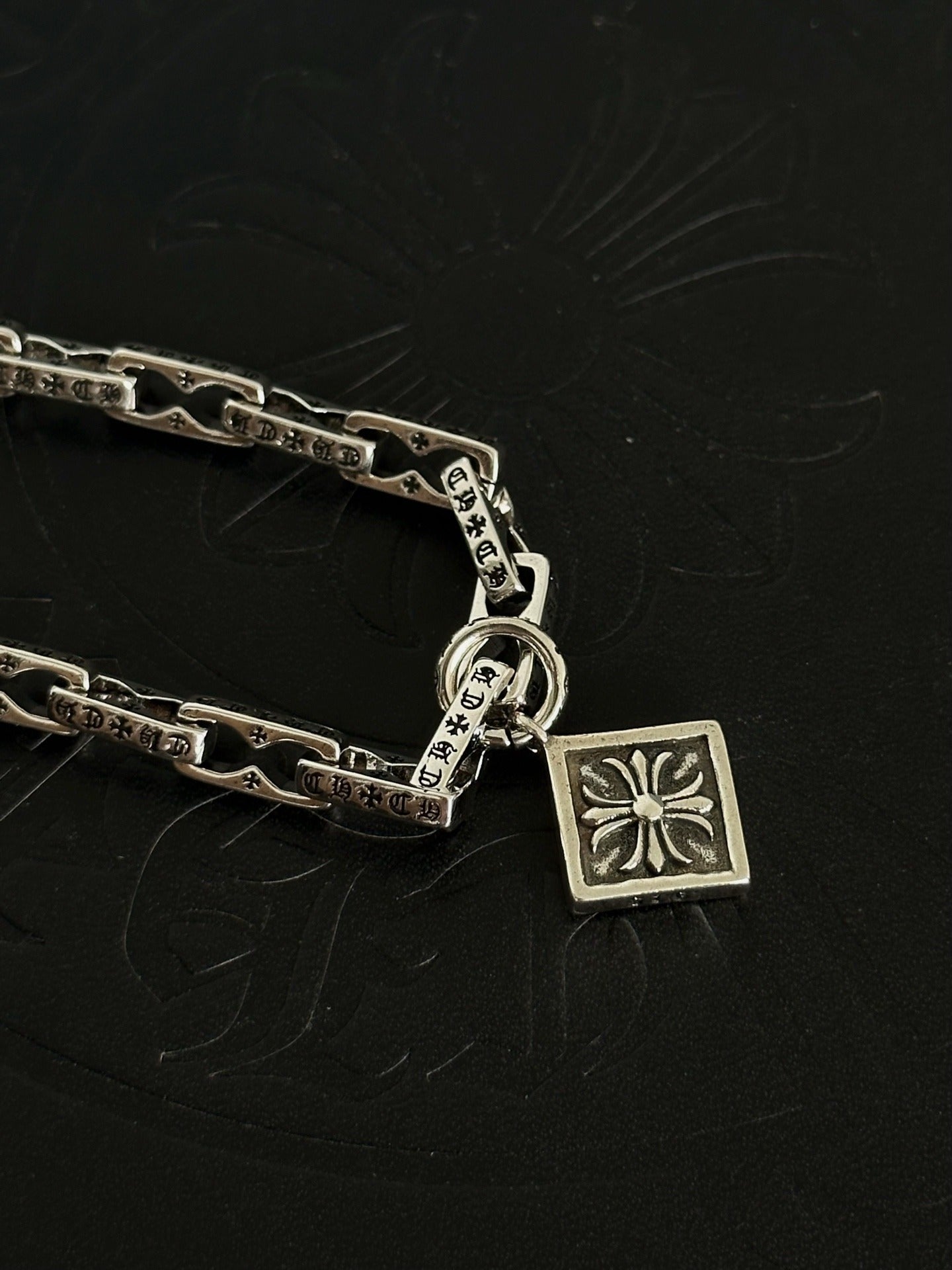 Chrome Hearts Sterling Silver Cross Bracelet