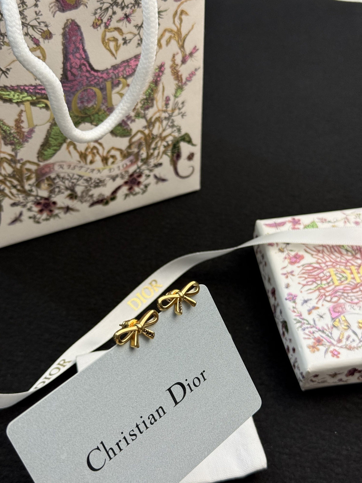Dior Gold Butterfly Earrings